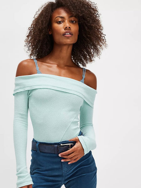 Free People Autumn Cozy Bodysuit - Harbor Gray