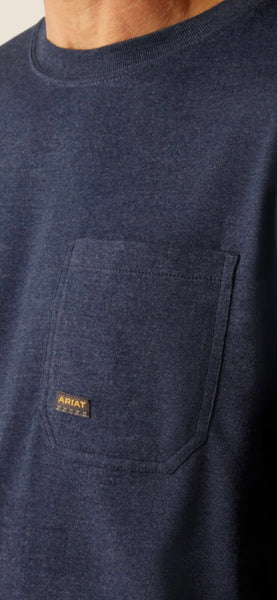 Ariat Rebar Cotton Strong Chainsaw Long Sleeve T-Shirt - Navy Heather