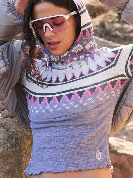 Free People Breathe Easy Printed Layer - Fairisle Graph