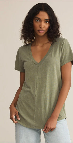 ZSupply Asher V-Neck Tee - Avocado Green
