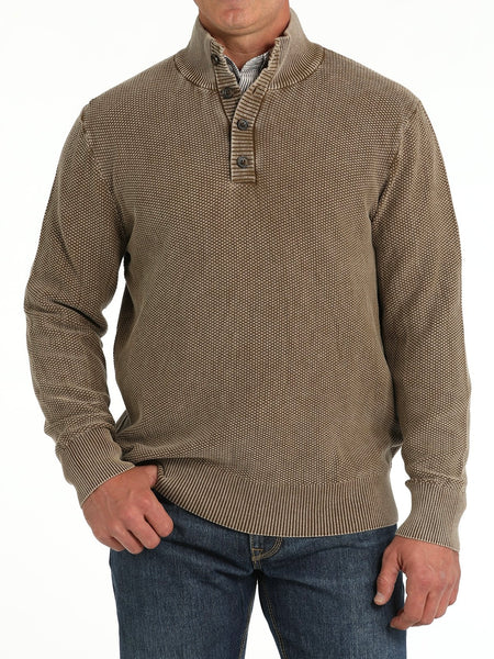 Cinch Men’s Jacquard Pullover Sweater - Brown