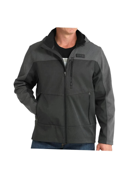Cinch Men’s Bonded Jacket With Hood - Black & Grey