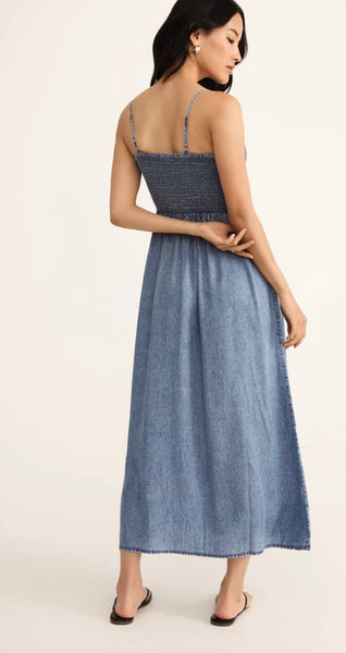 ZSupply Bayside Chambray Midi Dress - Medium Chambray