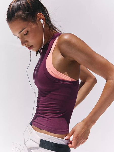 Free People Dynamite Tank - Black Cherry