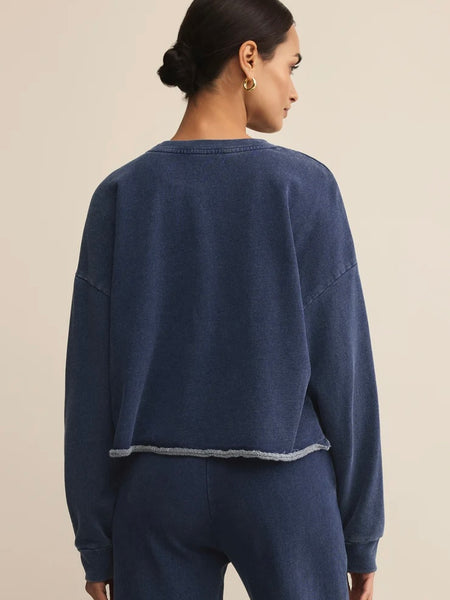 ZSupply Circuit Denim Sweatshirt - Indigo