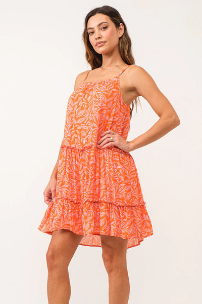 Phoebe Strap Tank Dress - Papaya