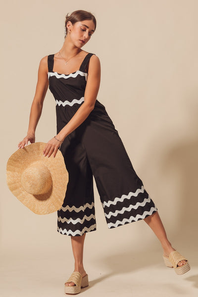 Scallop Ric Rac Trim Jumpsuit