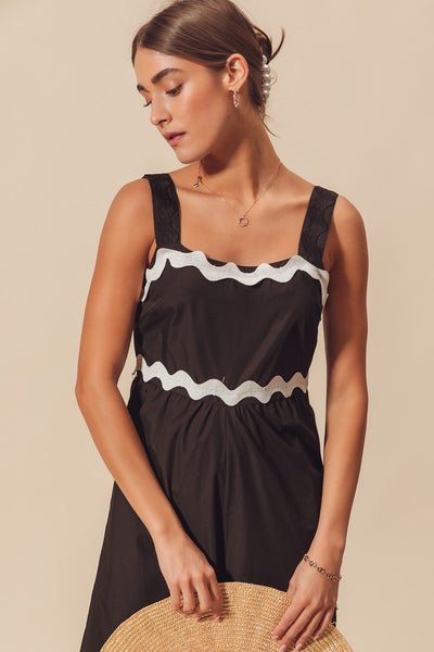 Scallop Ric Rac Trim Jumpsuit