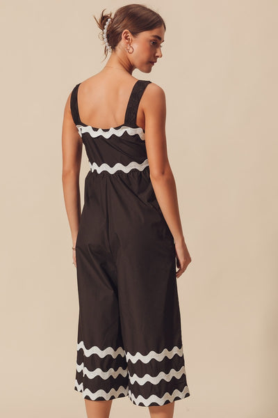 Scallop Ric Rac Trim Jumpsuit