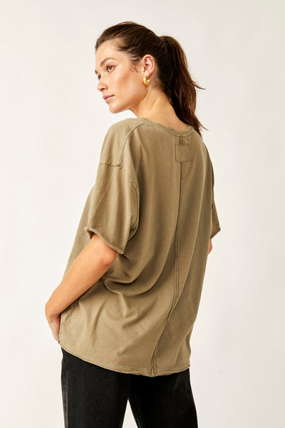 Free People Nina Tee- Olive Stone