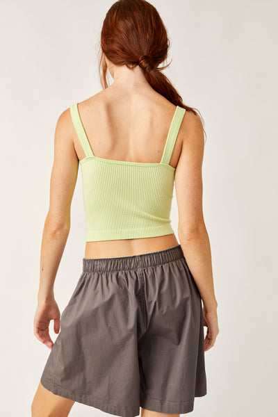 Free People Solid Rib Brami- Shadow Lime