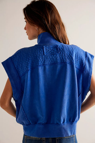 Free People Tolly Vest-Cobalt
