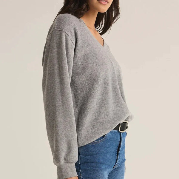 ZSupply Off The Clock Sweatshirt - Heathered Grey
