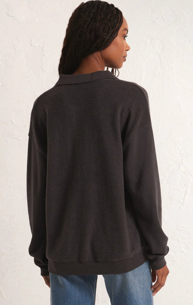 ZSupply Nico Reverse Fleece Top - Asphalt