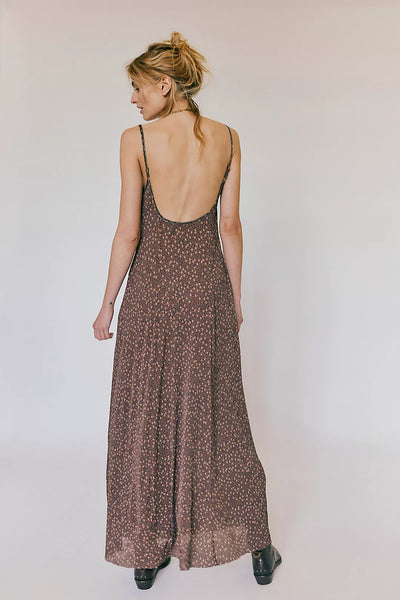 Free People Zoey Printed Maxi - Chocolate Combo