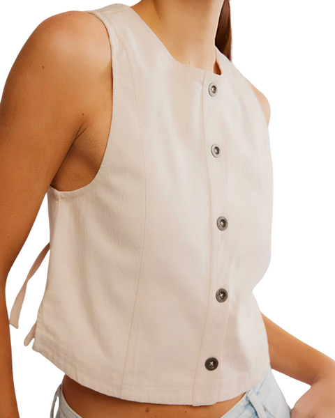 Free People Blake Vest - Sand Dollar