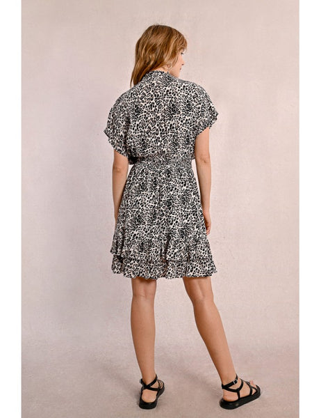 Beige Geeta Dress - Leopard