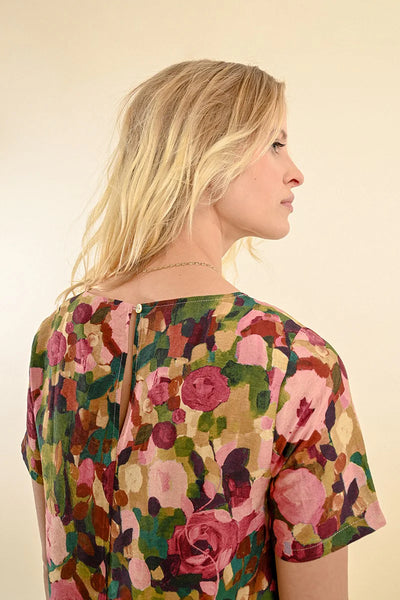 Printed Short Dress - Pink Lallie