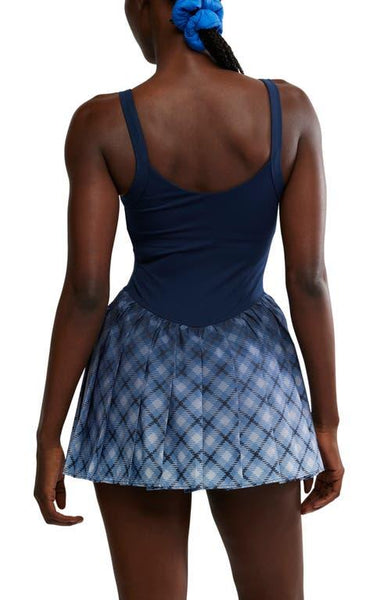 Free People Swing Of Things Skortsie - Ombré Midnight Navy Plaid