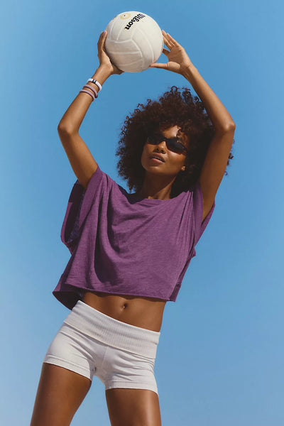 Free People My Time Tee- Black Cherry