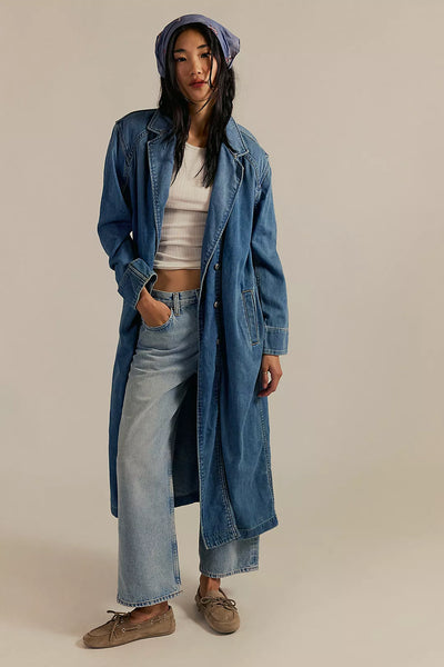 Free People We The Free Monique Indigo Duster - Sunlight Blue