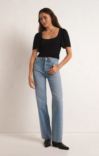 ZSupply Maxine Knit Top-Black