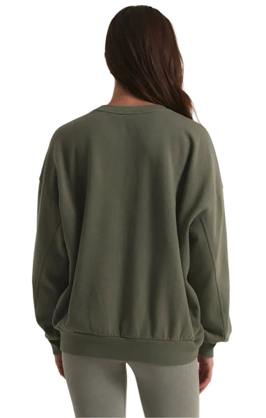 ZSupply Oversized Goal Sweatshirt - Olive Crush