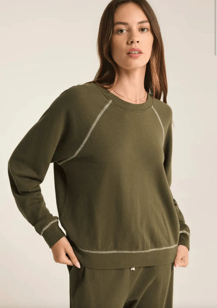 ZSupply Saldana French Terry Top - Grape Leaf
