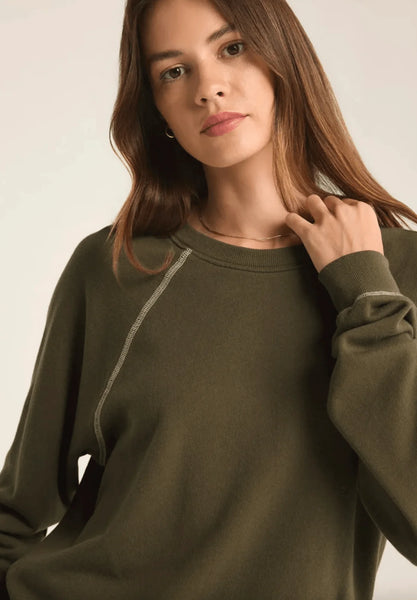 ZSupply Saldana French Terry Top - Grape Leaf