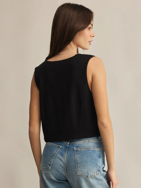 ZSupply Marta Linen Vest - Black