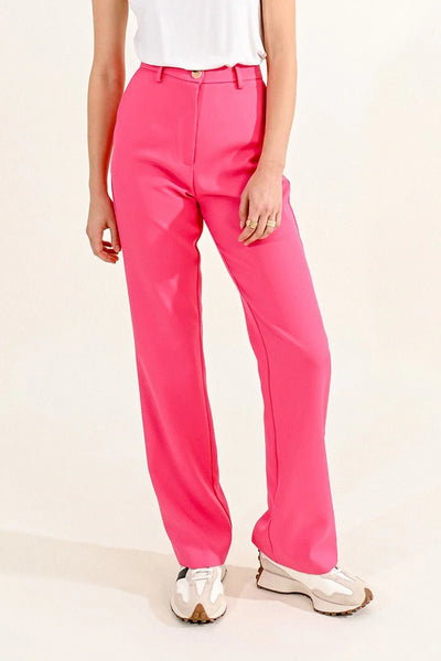 Trendy Tailored Pants - Pink