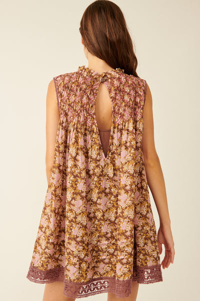 Free People Shea Printed Mini- Chocolate Combo