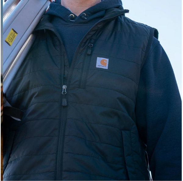Carhartt Men’s Rain Defender Insulated Vest - Relaxed Fit - Black