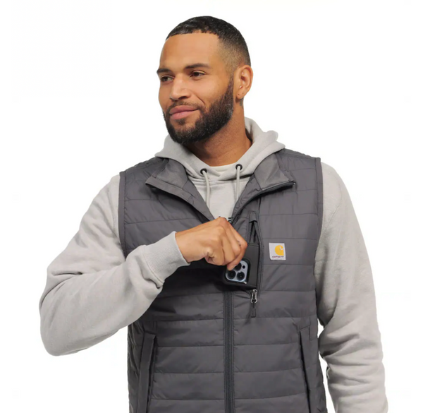 Carhartt Men’s Rain Defender Insulated Vest - Relaxed Fit - Black