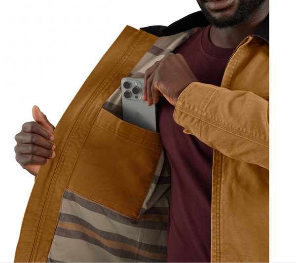 Carhartt Men’s Re-engineered Rugged Flex Relaxed Fit Duck Detroit Jacket - Carhartt Brown