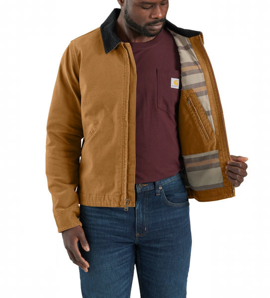 Carhartt Men’s Re-engineered Rugged Flex Relaxed Fit Duck Detroit Jacket - Black