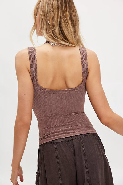 Free People Clean Slate Henley - Mink