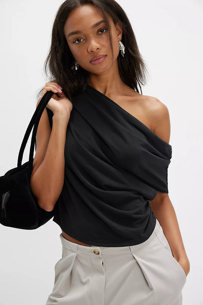 Free People Blake Knit Top - Black