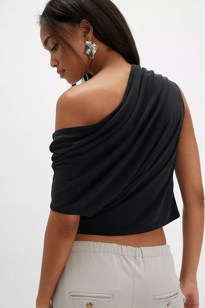 Free People Blake Knit Top - Black