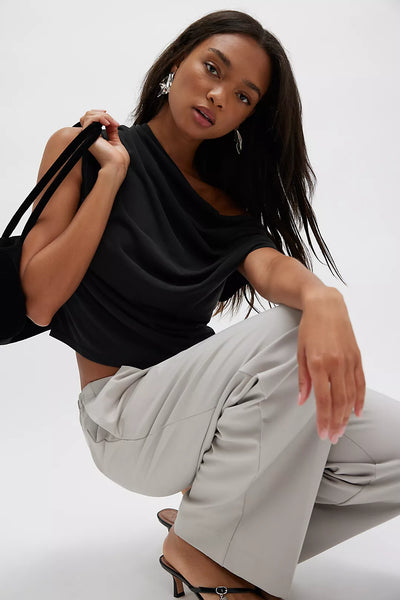 Free People Blake Knit Top - Black