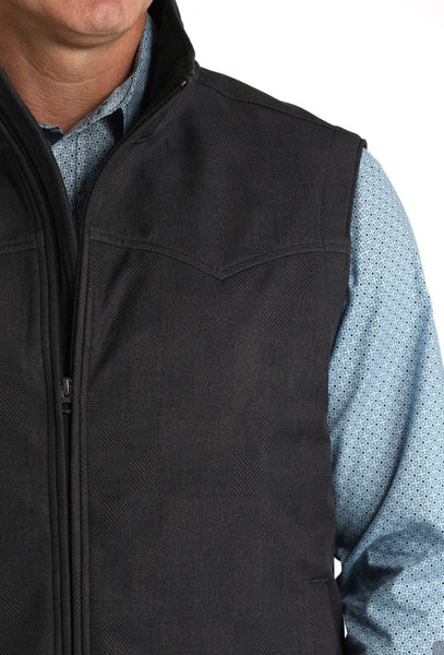 Cinch Men’s Conceal Carry Textured Bonded Vest - Charcoal