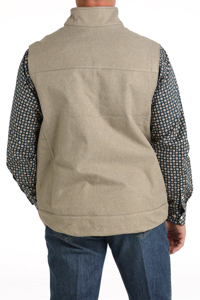 Cinch Men’s Conceal Carry Textured Bonded Vest - Stone Grey