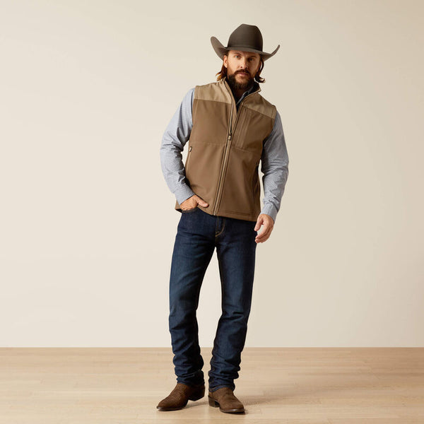 Ariat Men’s Wyatt Softshell Vest - Major Brown/Brindle