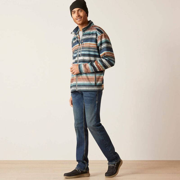 Ariat Men’s Caldwell Full Zip Sweater - Jerry Gray Heather