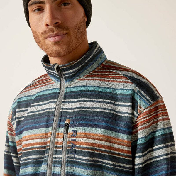 Ariat Men’s Caldwell Full Zip Sweater - Jerry Gray Heather