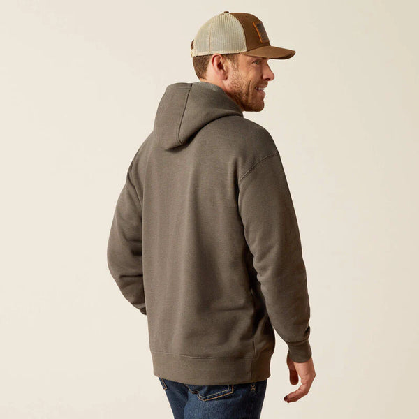 Ariat Rebar Graphic Hoodie - Beluga Heather/Black