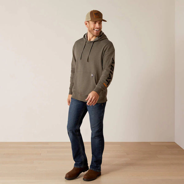 Ariat Rebar Graphic Hoodie - Beluga Heather/Black