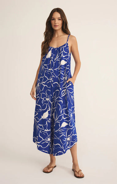 ZSupply Cala Floral Flared Jumpsuit - Oceanside
