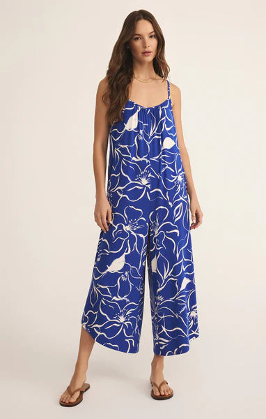 ZSupply Cala Floral Flared Jumpsuit - Oceanside