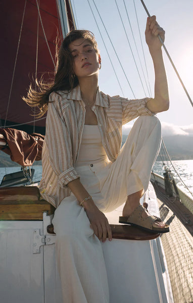 ZSupply The Perfect Linen Top - Pebble Moon